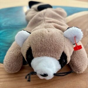 Ty Ringo Plush Raccoon - Beige, Black, White